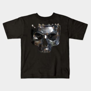 half Metal skull with rust Kids T-Shirt